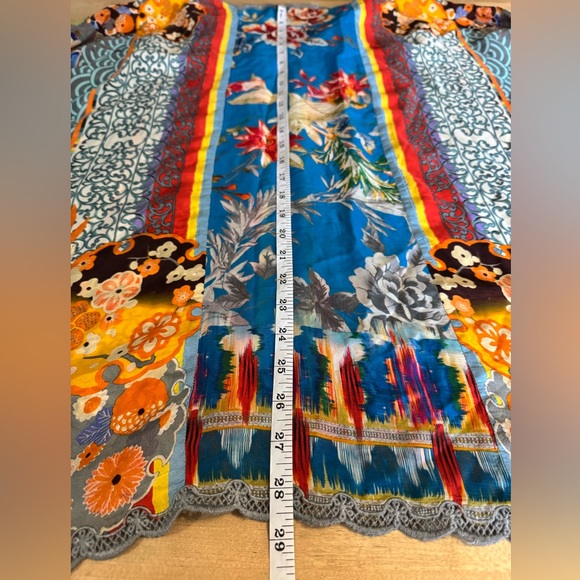 Johnny Was Dragon Printed silk top - Picture 9 of 11